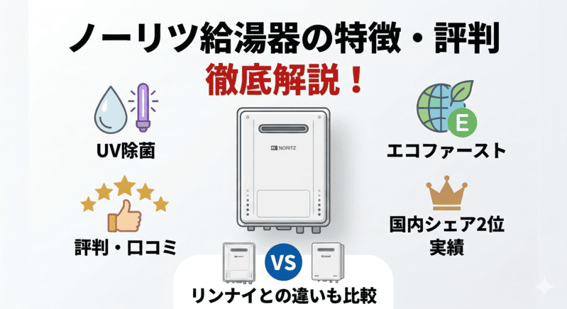 ノーリツ給湯器の特徴と評判を徹底解説！人気モデルやリンナイとの違いも比較